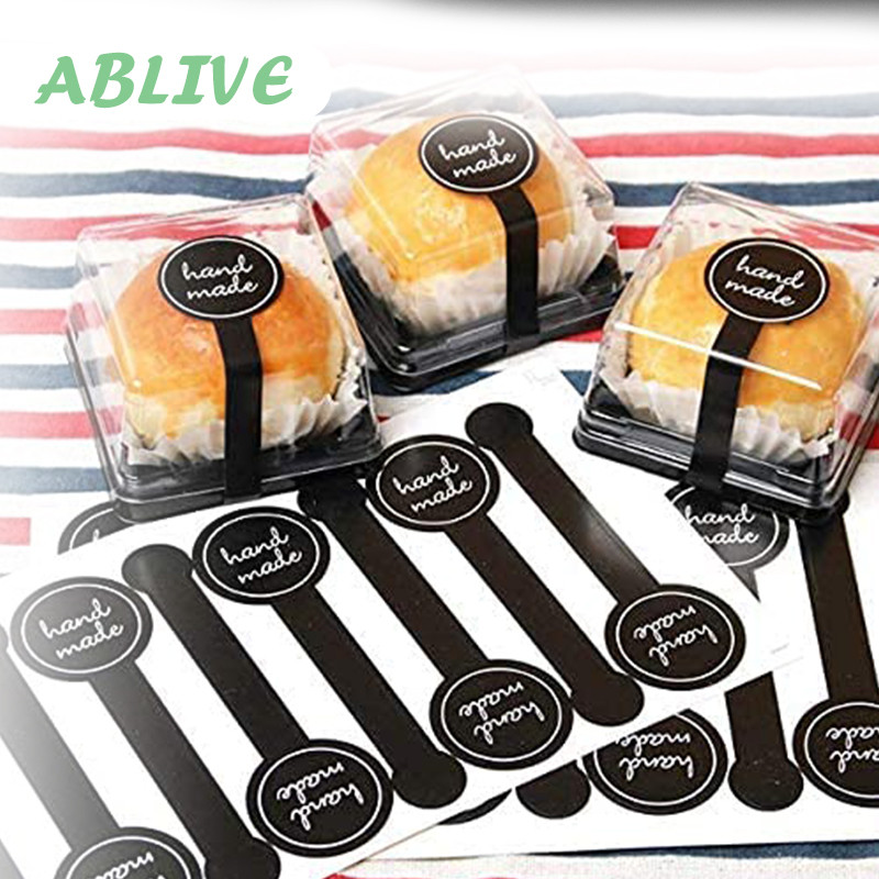 Handmade Stiker 500pcs Stiker Segel Kemasan Label Hand Made Paper Tag Sticker Segel Box Stiker Label