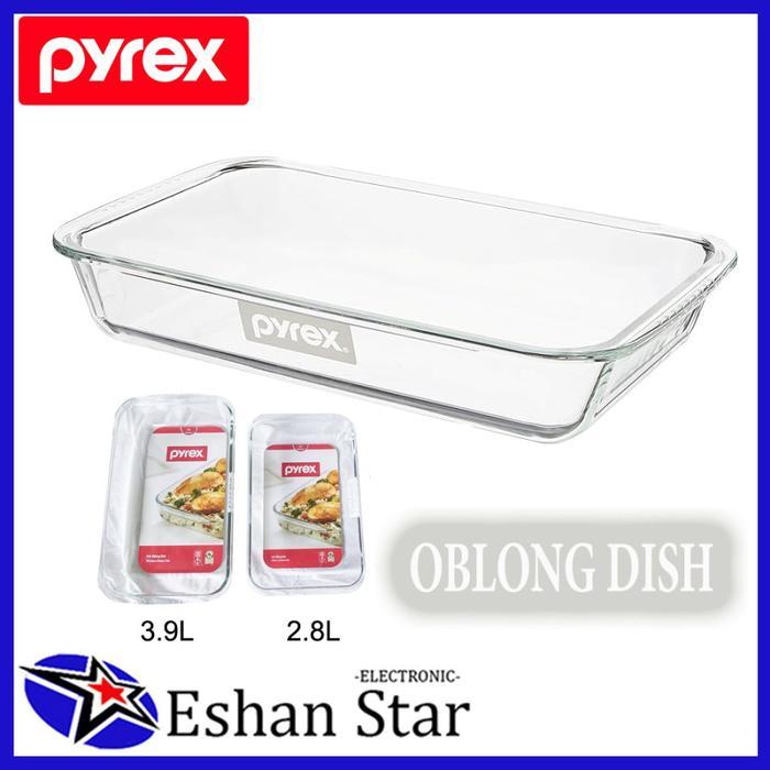 Pyrex Oblong Dish Wadah Kaca Tahan Panas - 3.9Liter