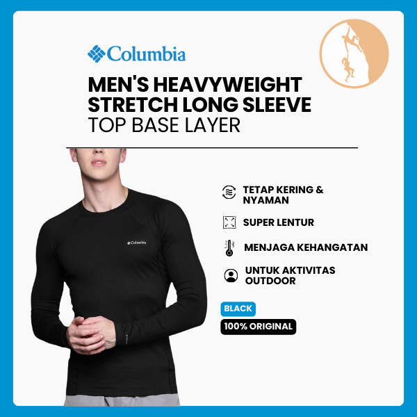 Kaos Dalam Pria Lengan Panjang Thermal - Columbia Men's Heavyweight Stretch Long Sleeve Top Base Lay