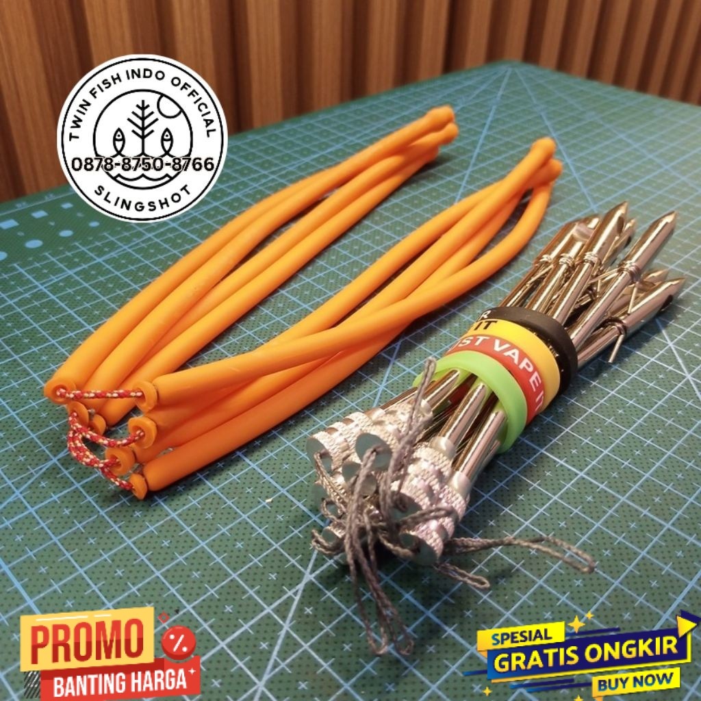 (RO) Karet Ketapel Siap Pakai 3060 Orange Premium Tebal Kuat TERMURAH TERLARIS TERBARU 2026 COD