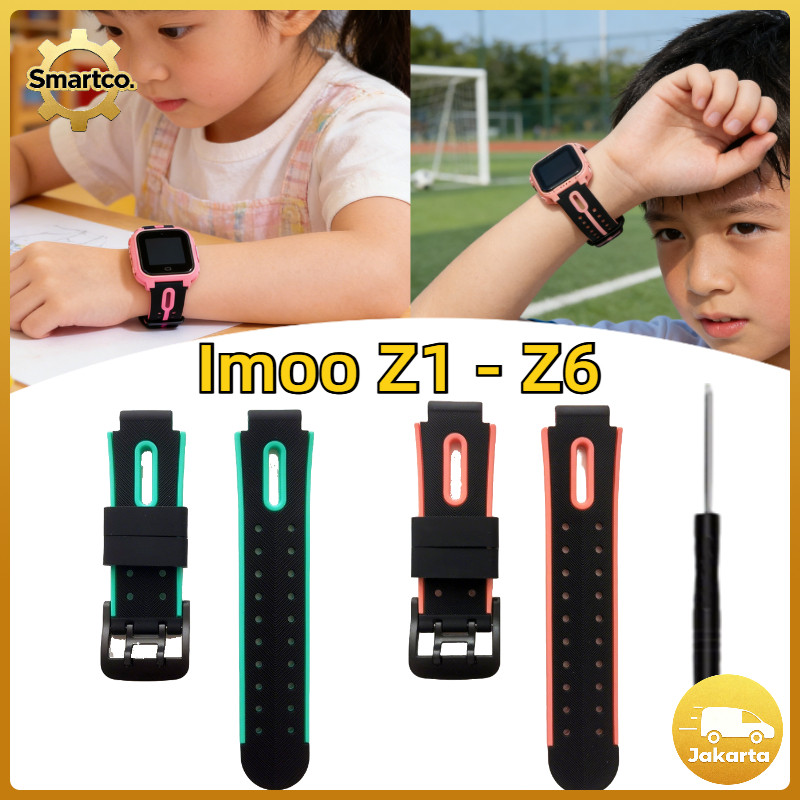 Imoo Z1 Z2 Z3 Z5 Z6 Z7 Rubber Silicone Silikon Strap Tali Jam Tangan Imoo Smartwatch Watch Phone