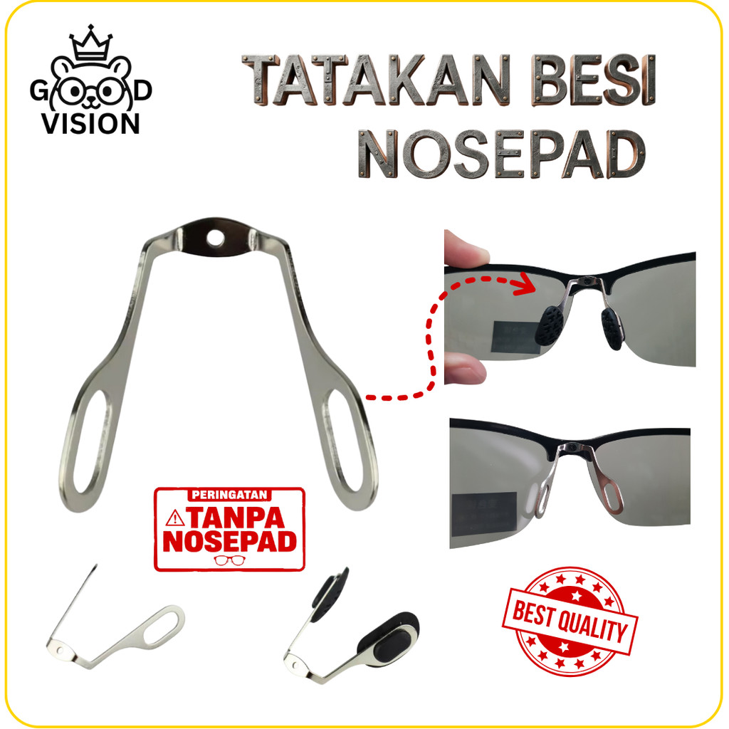 Nosepad Besi Bantalan Hidung Kacamata nosepad Tulang Pad arm-(BNK-3)