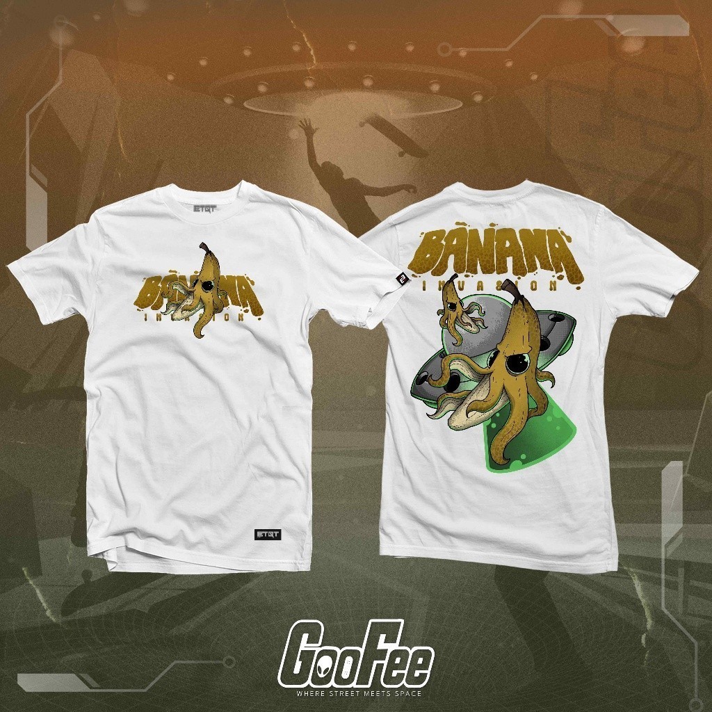 GooFee - ETQT WorldWide - Unisex - Alien Shirt - Xtraterrestrials - Banana Invasion
