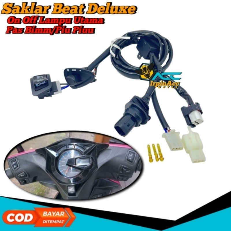 Saklar Lampu Utama Beat Deluxe Beat Street On Off Lampu Utama Plus Pas Bim  Beat 2020 2021 2022 2023
