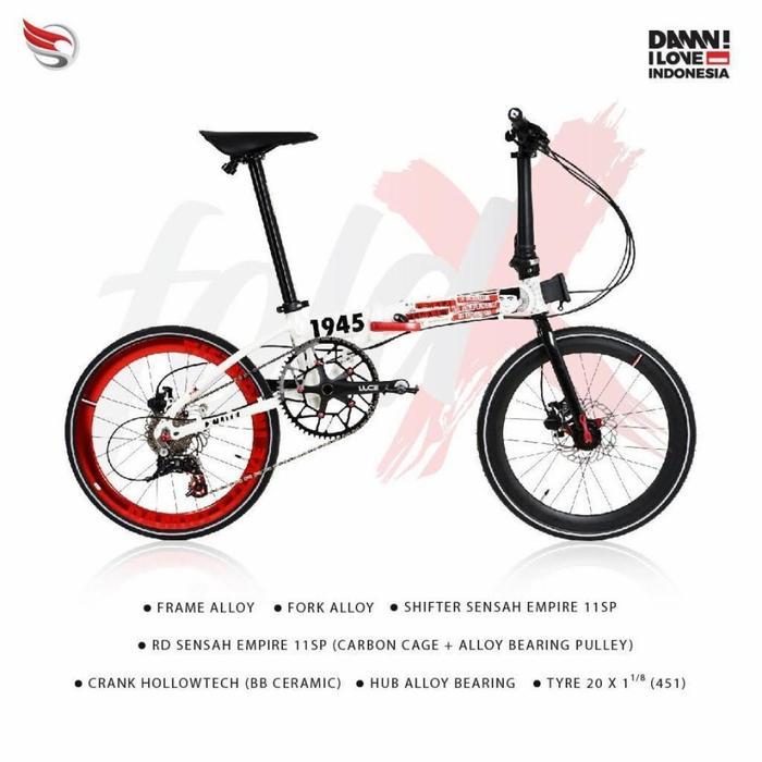 ELEMENT Sepeda Lipat FoldX Damn Edition 11 Speed 20 451 22" Alloy