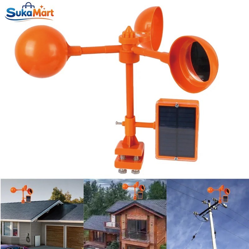 Solar Bird Repeller Rotating - Pengusir Burung di Sawah - Alat Pertanian Modern