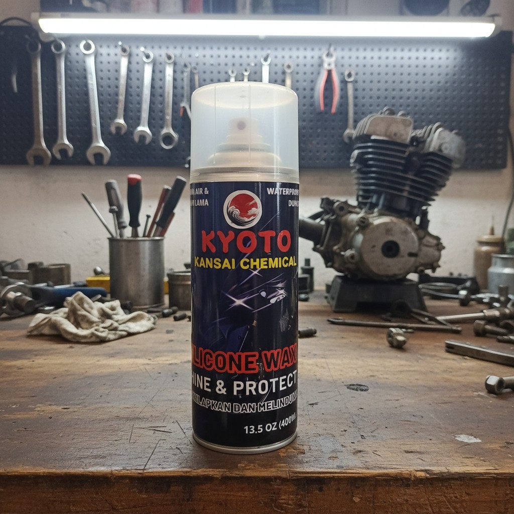 PENGKILAP BODY MOTOR MOBIL kyoto silicone wax 400ml