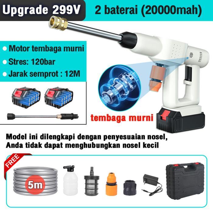 REAIM Mesin Cuci Motor Mini Selang Kompresor Mini untuk Ngecat 299V Jet Cleaner Tekanan Tinggi Alat 