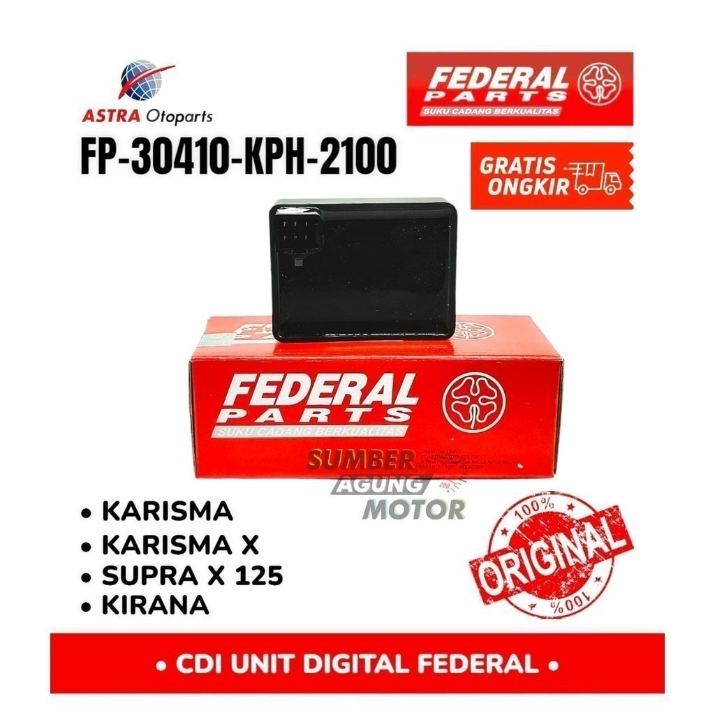 DIGITAL CDI UNIT KARISMA SUPRA X 125 KARISMA X KIRANA FEDERAL FP-30410-KPH-2100