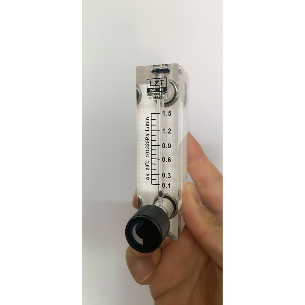 2025 NEW  PMMA Gas Air  Flowmeter  1/4" ZG Female Square Panel Type Rotameter LZT-6T 0.1-1LPM 10-100