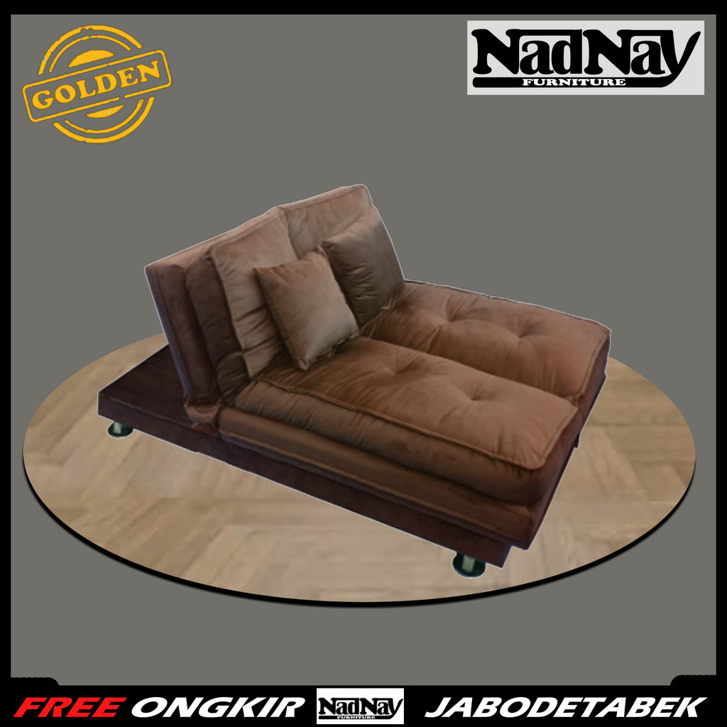 Sofabed minimalis multifungsi terbaru KHUFRA - sofa bed 2 side recklening function