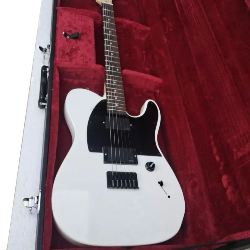Hot Sale T  L Guitar Flat white AS jim Root Signature T L Guitar Locking Knobs Rosewood Fingerboard 