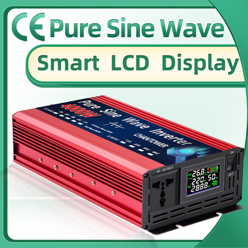 Inverter Gelombang Sinus Murni DC 12V/24V/48V/60V/72V ke AC 220V/110V 1000W 2000W 3000W 4000W 5000W 