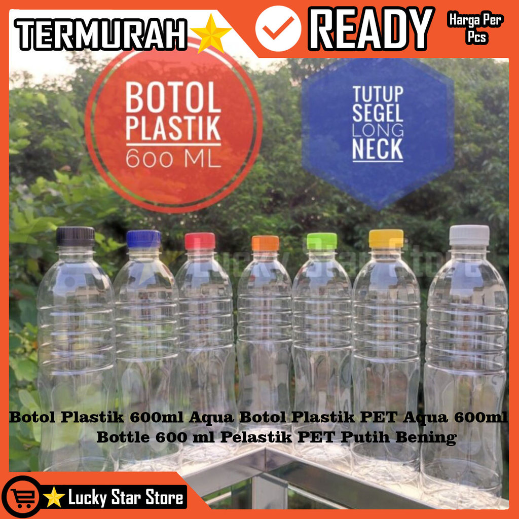 Botol Plastik 600ml Aqua Botol Plastik PET Aqua 600ml SN Bottle 600 ml Pelastik PET Putih Bening Kem