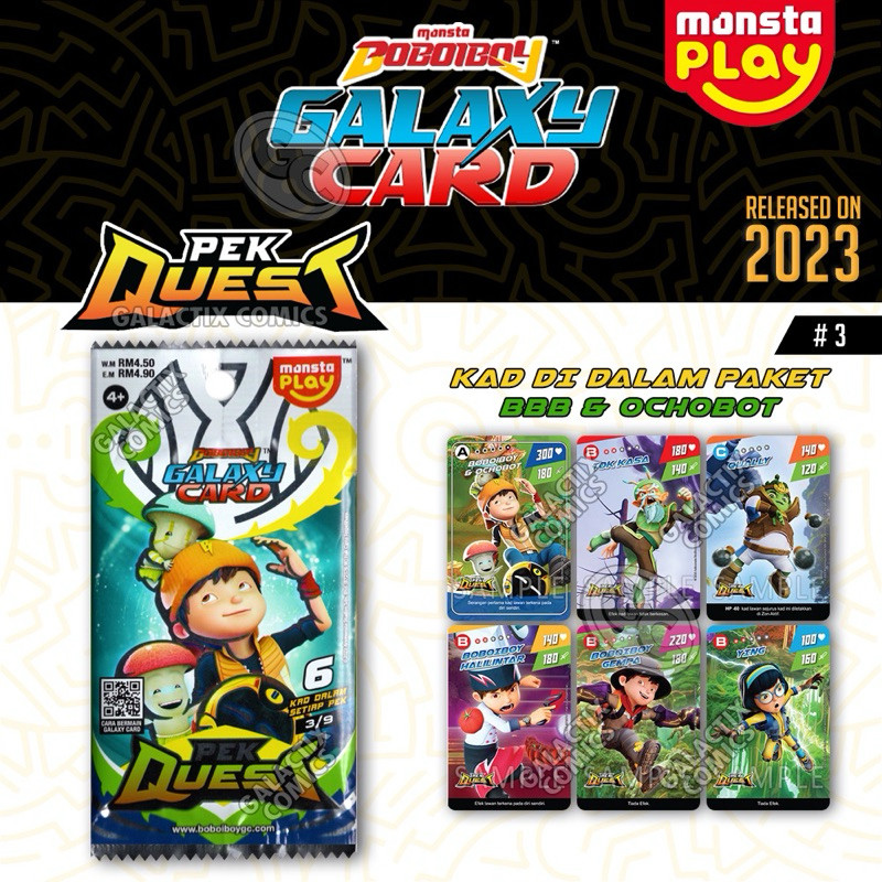 New Boboiboy Galaxy Card Original Monsta Malaysia - Quest