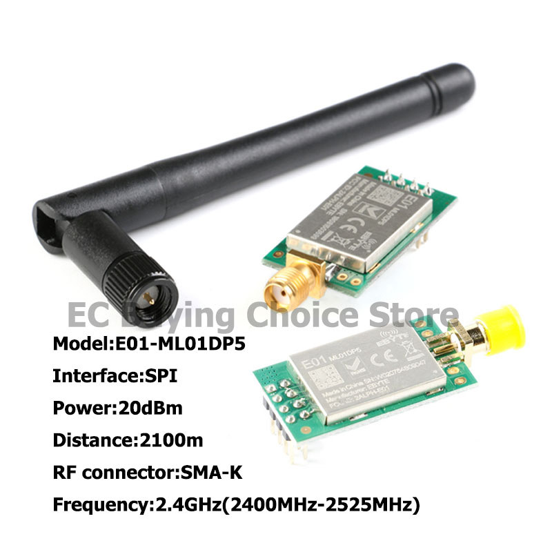5pcs/1pc E01-ML01DP5 Ebyte 20dBm 2100m Long Range nRF24L01P+PA+LNA 2.4G Wireless Transceiver Module 