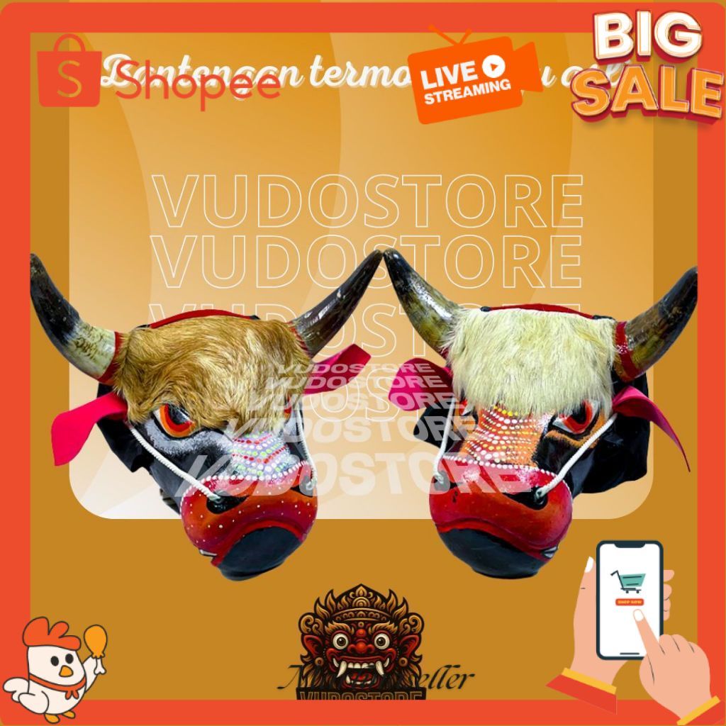 COD Vudoreborn bantengan termos sungu asli anak  dan dewasa siap pentas AB