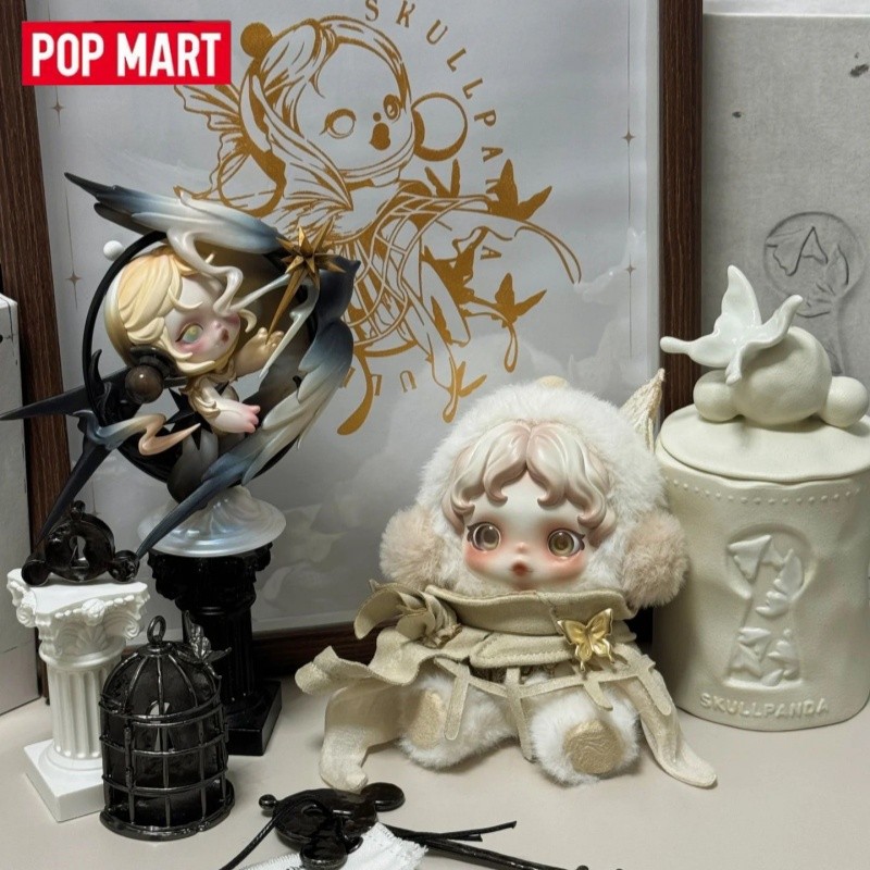 POPMART Skullpanda Black Maid Butterfly Miss Valentine's Day Blind Box Cartoon Light Toys for Birthd