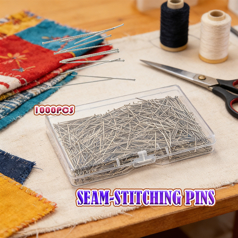 1000Pcs Jarum peniti Anti Nyangkut Super tajam Silver Tajam stainless Jarum Pentul Kristal