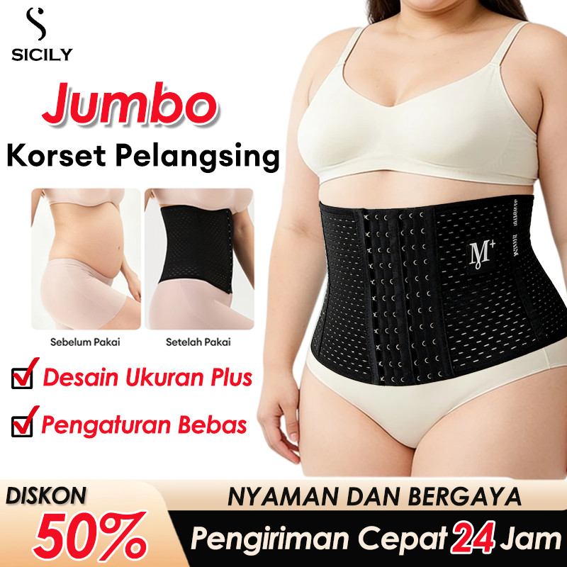 JUMBO Korset Wanita Stagen Pengecil Perut Pasca Melahiran Korset Perut Wanita Import Berkualitas 882