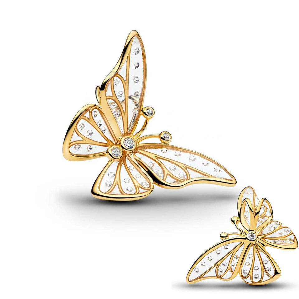 S925 Silver Sword Green Oval Gem Starry Turtle Tag Cube arm Elegant Pent Necklace Bead Bee erry Blos