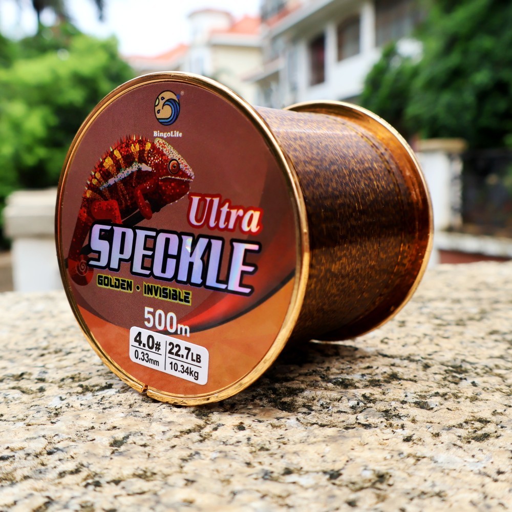 Senar Pancing Golden Speckle Invisible Nilon 500m Ultra Kuat Anti Keriting