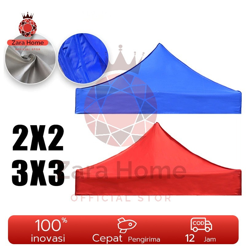 Zara Terpal Tenda/Atap Tenda Lipat/AtapTenda Lipat 3x3/2x2/2x3 Terpal Atap Anti Panas Kain Oxford 60