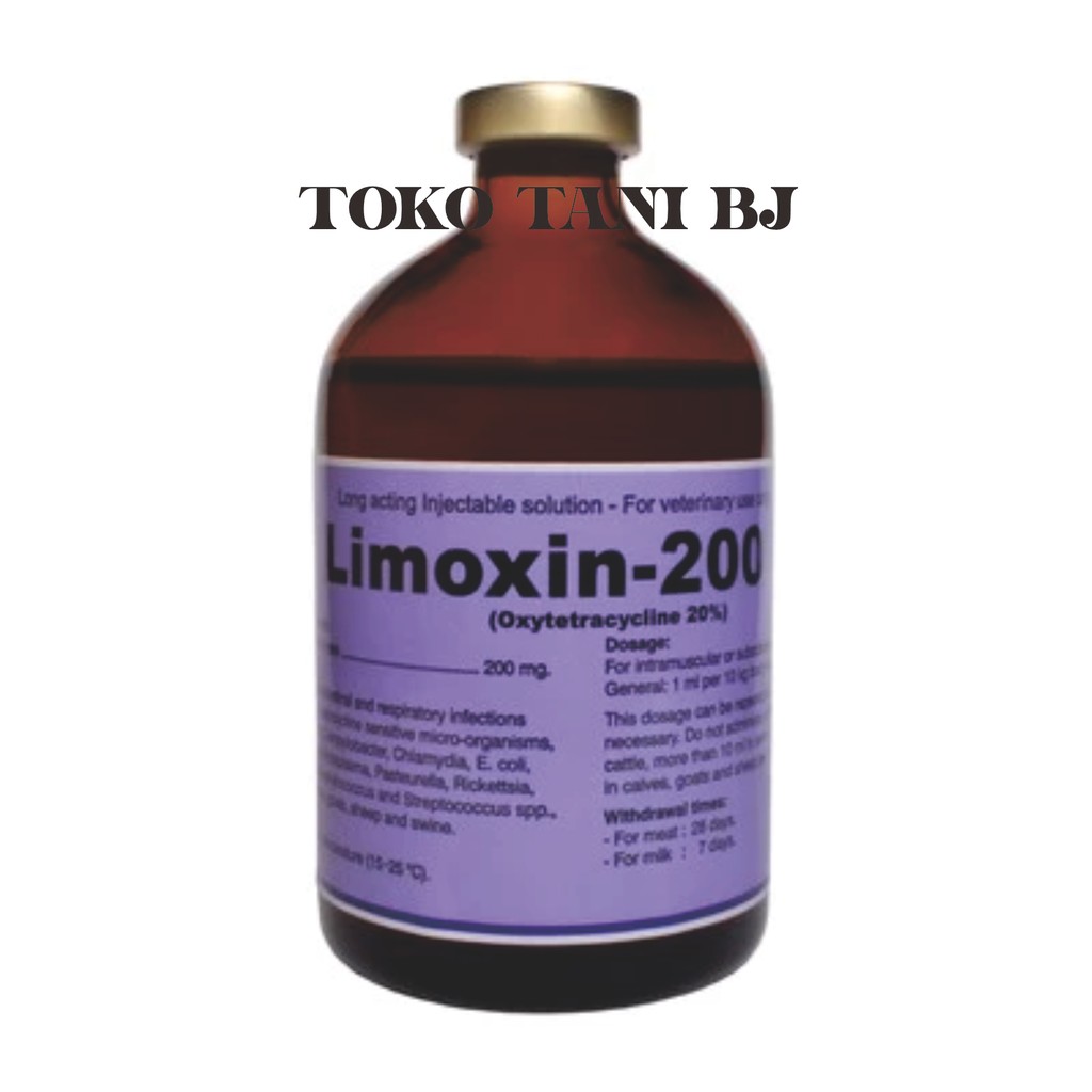 ( BISA COD ) LIMOXIN 200 LA 100ml Original ANTIBIOTIK SPEKTRUM LUAS SAPI KAMBING MENGATASI WABAH PMK