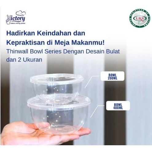 ASS THINWALL BOWL THINWALL ROUND THINWALL BOWL MANGKOK 200-450ML THINWALL MANGKOK MAKANAN TRANSPARAN
