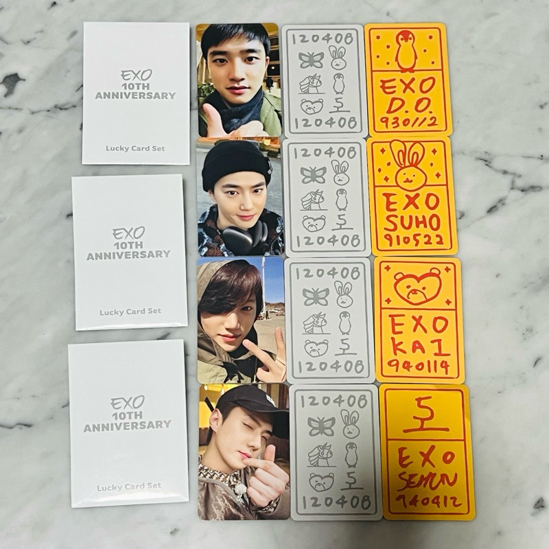 [READY] Official Photocard PC MD Lucky Card EXO 10th Anniversary Sehun Kai D.O. Kyungsoo Suho