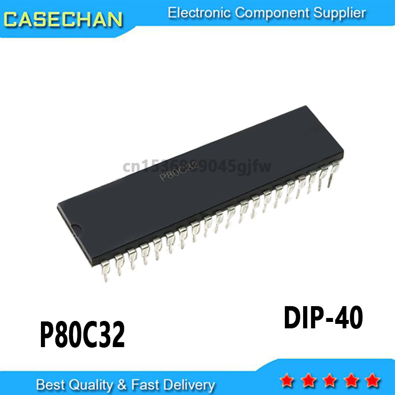 10 Buah P80C32 80C32 P8032 DIP-40 Asli Baru