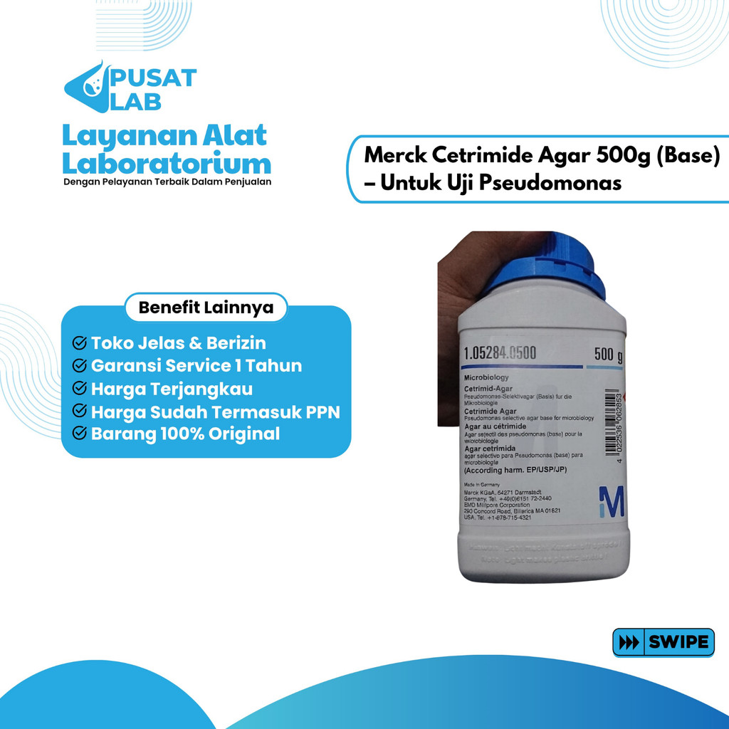 Merck Cetrimide Agar 500g (Base) – Untuk Uji Pseudomonas