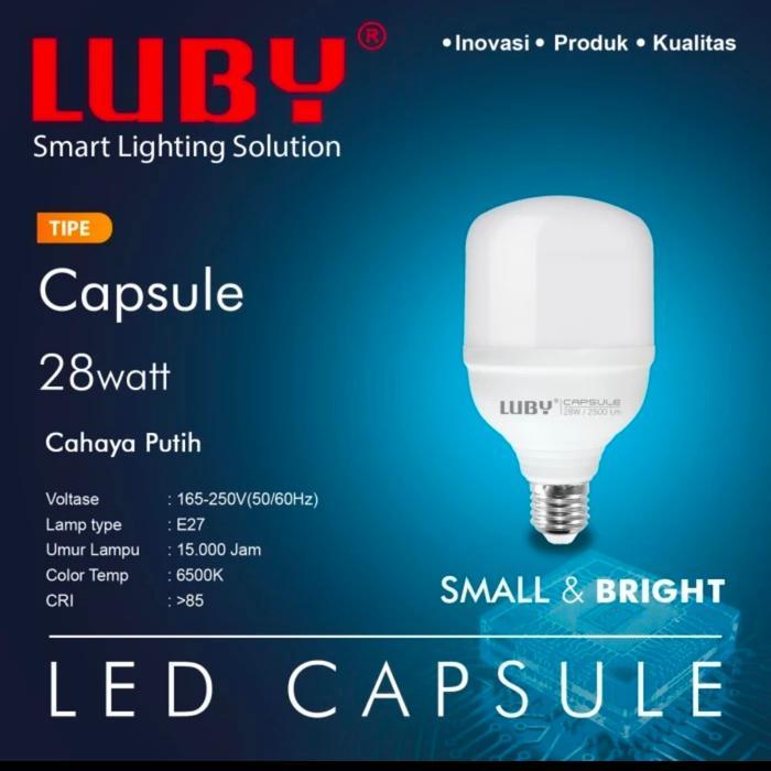kamatsuv3 Lampu Led Capsule Luby 28 Watt Cahaya Putih