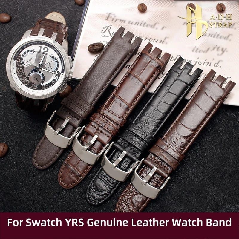 Tali Jam Tangan Swatch Retrograde Kulit Asli Original 21mm