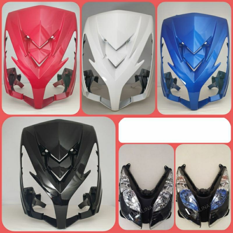 TAMENG MIO SOUL MATA 2  Tameng depan SOUL MX DENGAN HEADLAMP / LAMPU DEPAN