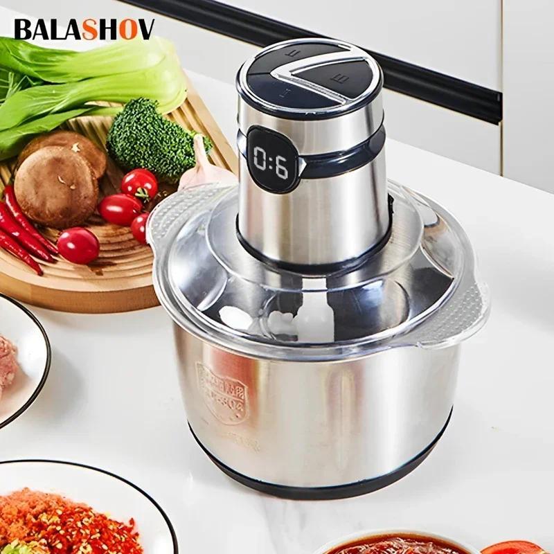 5L Electric Meat Grinders Multifunctional 304 Stainless Steel Food Crusher Vegetable Slicer opper Mi