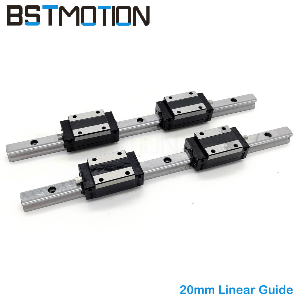 Rel Pemandu Linear 20mm BLH20 300 400 500 600 700 800 900 1000mm 1100 1200mm 1500mm Guideway BLH20N 