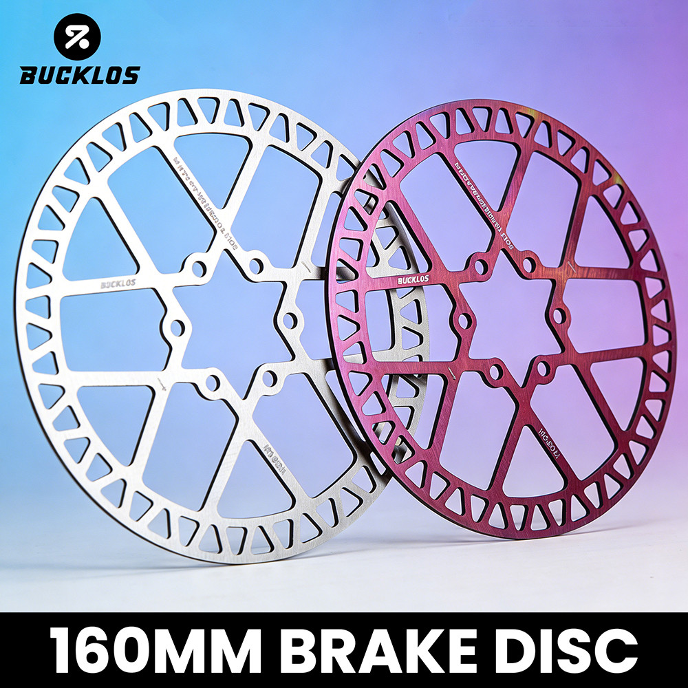 Rotor Rem Sepeda MTB 6 Baut BUCKLOS 160mm, Cakram Rem Hidrolik Tahan Aus, Rotor Cakram Sepeda Gunung