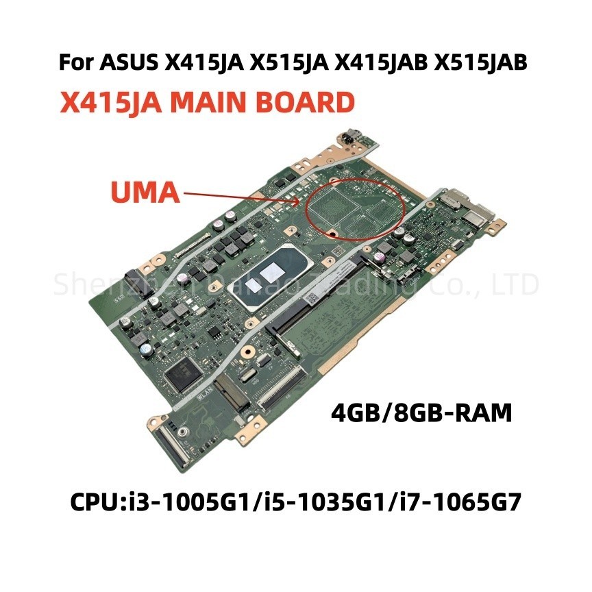 X415JA MAIN BOARD For ASUS X415JA X515JA X415JAB X515JAB Laptop Motherboard With i3-1005G1 i5-1035G1