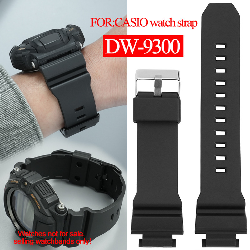 DW-9300 TPU Rubber Strap for Casio G-shock DW-9300J-1 Decated Interface WatBand Men Sport Silicone B