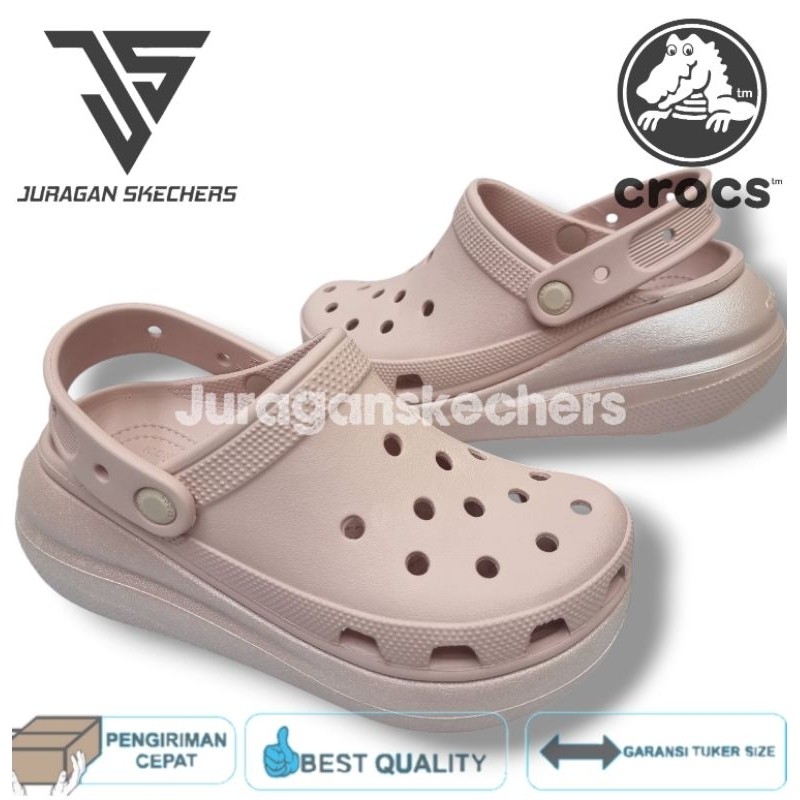 SANDAL CROCS CRUSH CLOG SHIMMER/CRUSH CLOG SHIMMER/CROCS CRUSH CLOF SHIMMER/SANDAL CROCS WANITA/CROC