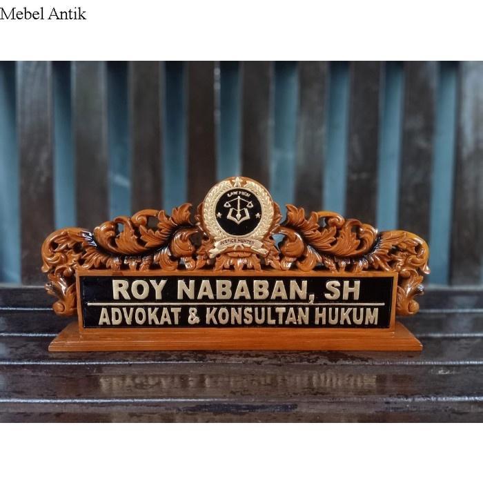 Istimewa  PAPAN NAMA MEJA KANTOR  + PAPAN NAMA UKIR KAYU