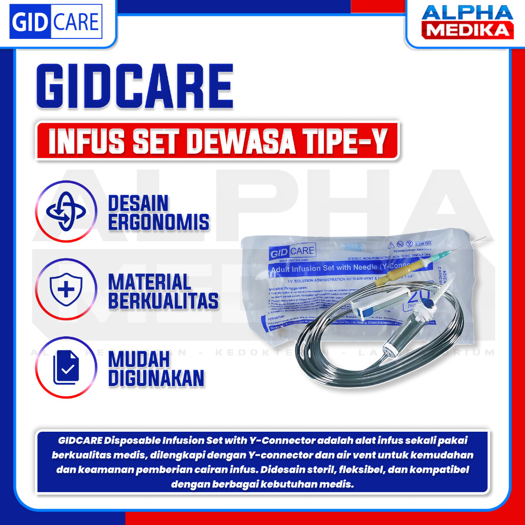GIDCARE - INFUS SET DEWASA TYPE Y / Infusion Set Adult Gidcare