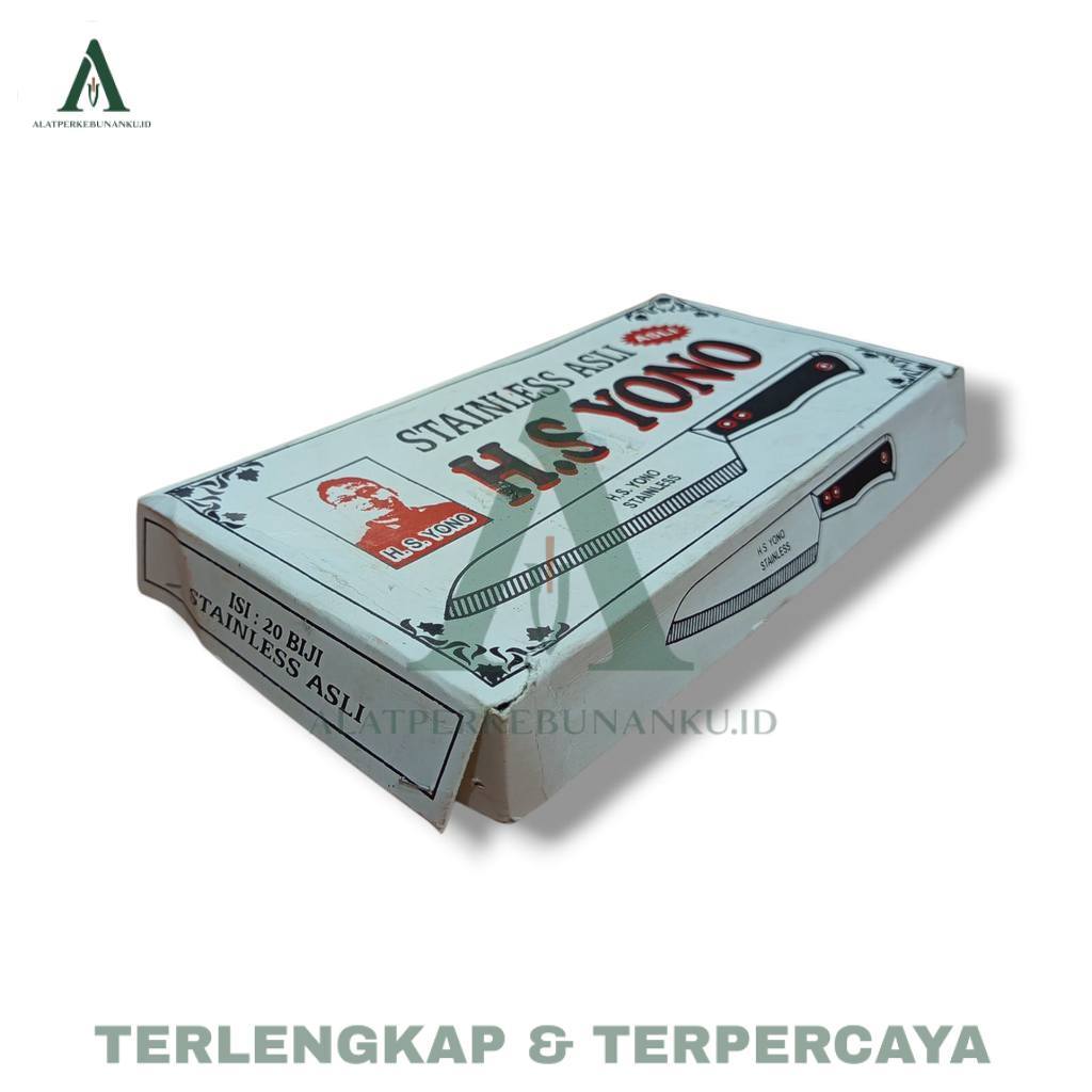 PISAU DAPUR STAINLEES ASLI H,S YONO GAGANG KAYU (ISI 20 BUAH PISAU) (ALATPERKEBUNANKU.ID)