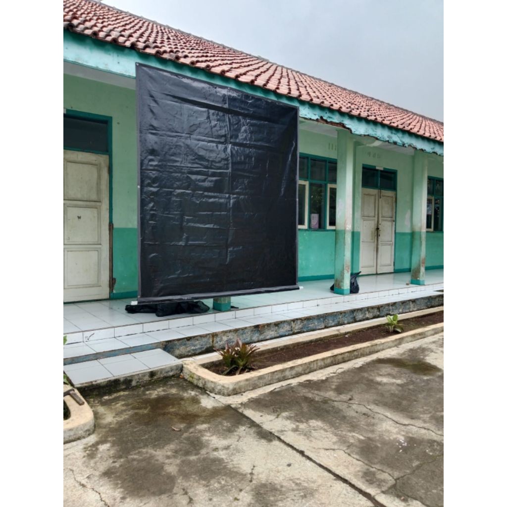 terpal plastik tirai plastik hitam tebal peneduh tutup gajebo tempias hujan plastik serbaguna