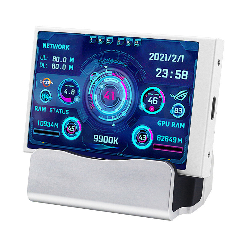 3.5 In Mini IPS Computer Monitor TYPE-C 320*480 LCD Secondary Screen Y CPU GPU RAM HDD USB-TYPE C AI