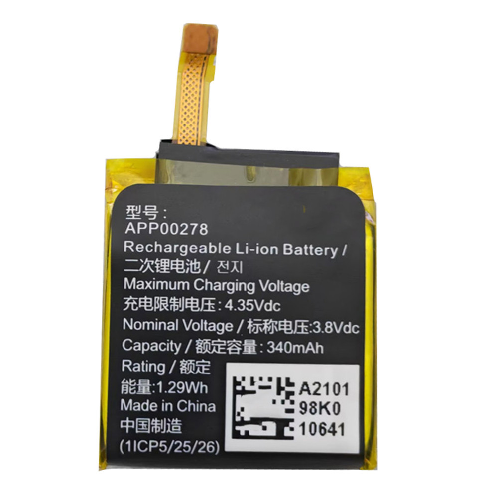3.8V 340mAh APP00278 Battery For Montblanc SUMMIT S2T18 Smart Watch Phone