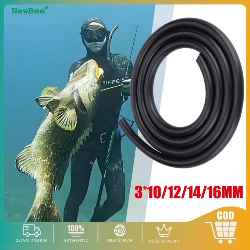 1 Meter Karet Speargun Rubber Spearfishing Panah Ikan 10MM 12MM 14MM 16MM Premium Karet Panah Ikan S