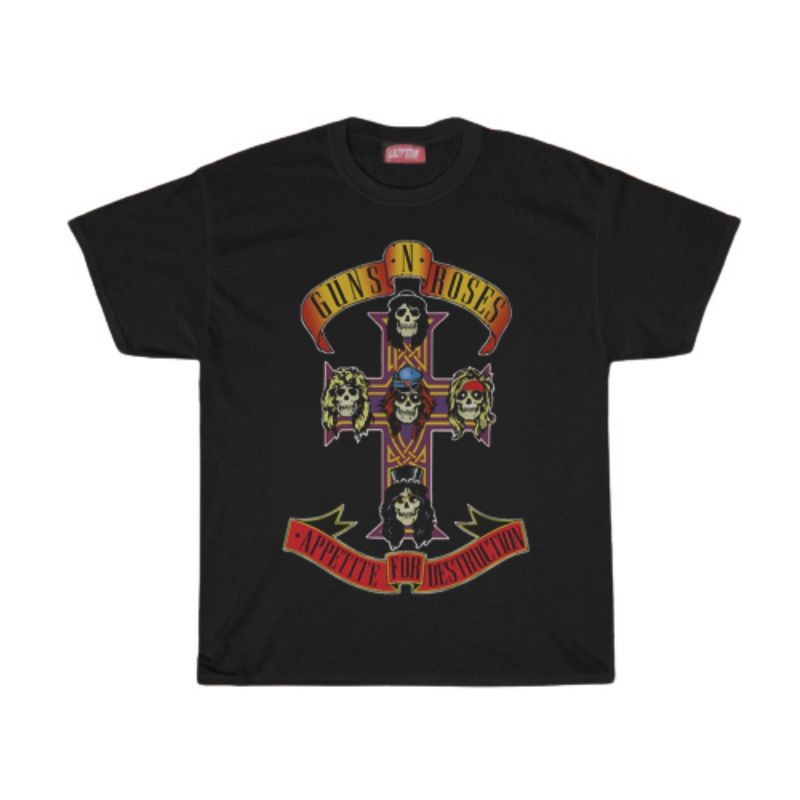 (COD) KAOS / T SHIRT / GUNS N ROSES / KAOS BAND GUNS N ROSES APPETITE FOR DESTRUCTION