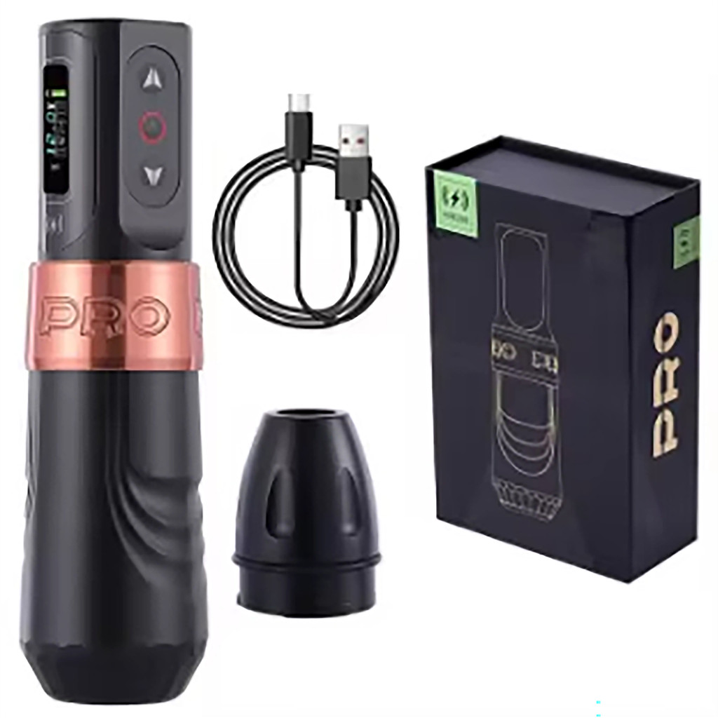 Stock siap + COD Professional Wireless Rotary Tattoo Machine – Brushless Motor, Adjustable Stroke fo